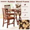 Costway 4 PCS Dining Chair Kitchen Spindle Back Side Chair with Solid Wooden Leg